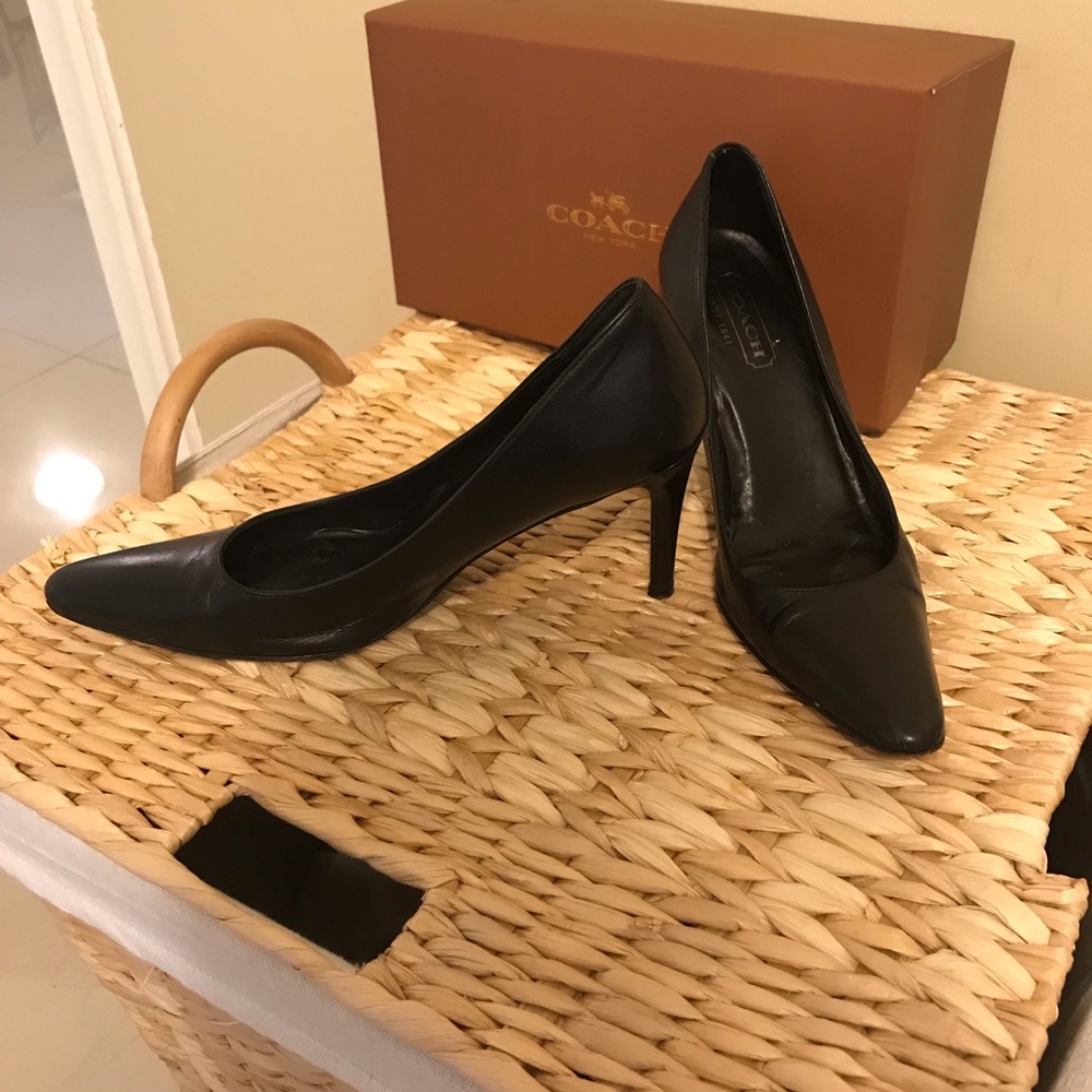 Coach Leather “misty” heels made in Italy